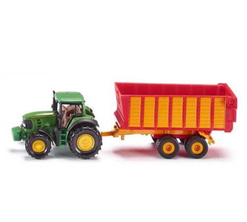 Трактор Siku 1650 Claas с прицепом для силоса
