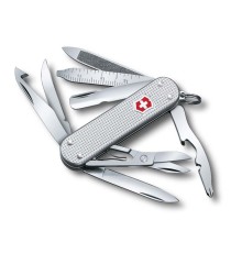 Нож-брелок VICTORINOX Mini Champ Alox, 58 мм, 15 функций, алюминиевая рукоять, серебристый