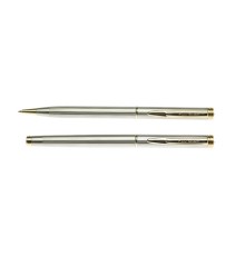 Набор Pierre Cardin PEN&PEN: ручка шариковая + роллер. Цвет - серебристо-бежевый. Упаковка Е.