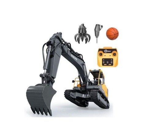 Радиоуправляемый экскаватор Double Eagle Volvo EC160E 1/16, 2.4G, металл, 3 в 1 RTR