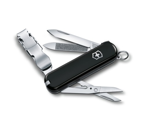 Нож-брелок VICTORINOX NailClip 580, 65 мм, 8 функций, чёрный