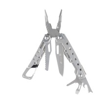Мультитул Stinger, 105x40 мм, 12 функций, сталь, серебристый, в комплекте нейлоновый чехол