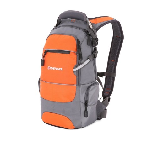 Рюкзак WENGER, серый/оранжевый/серебристый, полиэстер 1200D PU, 23х18х47 см, 22 л