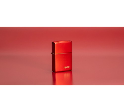 Зажигалка ZIPPO Classic с покрытием Metallic Red, латунь/сталь, красная, матовая, 38x13x57 мм