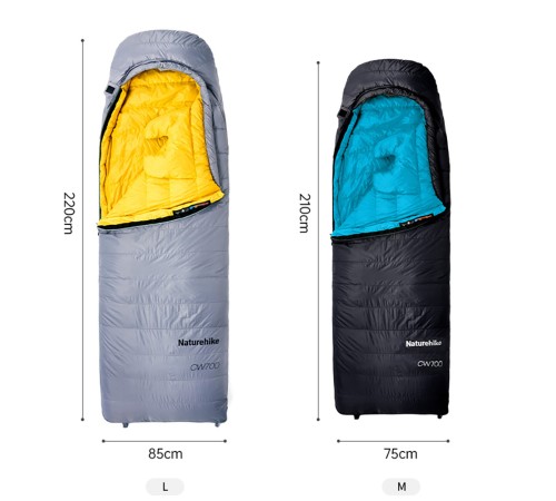 Спальный мешок Naturehike Cicada Wing CW700 CNK2450WS048 утиный пух черный L,6927595788134