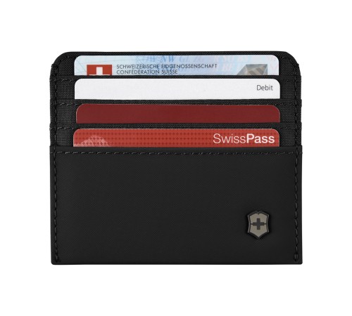 Портмоне для кредитных карт VICTORINOX Travel Essentials Card Holder, черное, полиэстер, 11х1x9 см