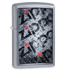 Зажигалка ZIPPO Diamond с покрытием Street Chrome™, латунь/сталь, серебристая, матовая, 38x13x57 мм