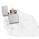 Зажигалка ZIPPO Classic с покрытием Brushed Chrome, латунь/сталь, серебристая, матовая, 38x13x57 мм
