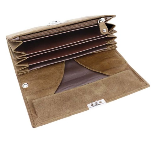 Портмоне WENGER Wildspitz, коричневый, кожа нубук, 17,5×3×9,5 см