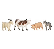 Фигурка KONIK набор животных фермы: козел, овца, осел, корова