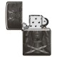 Зажигалка ZIPPO Knight  Fight с покрытием High Polish Black, латунь/сталь, чёрная, 38x13x57 мм