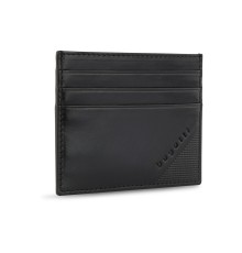 Портмоне для кредитных карт BUGATTI АРИСТОКРАТ | NOBILE, с защитой данных RFID, черное, натуральная воловья кожа, 10х0,3х8 см