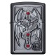 Зажигалка ZIPPO Winged Dragon Cross с покрытием Black Matte, латунь/сталь, чёрная, 38x13x57 мм