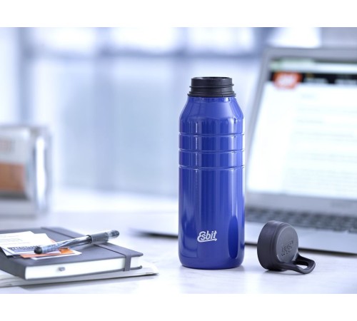 Бутылка для воды Esbit MAJORIS DB680TL-B, из нержавеющей стали, синяя, 0.68 л