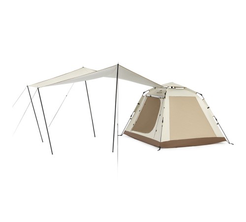 Палатка 3-местная c навесом Naturehike Ango Picnic Automatic Tent CNK2450WS021, бежевая, 6976507662536