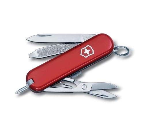 Нож-брелок VICTORINOX Signature, 58 мм, 7 функций, красный