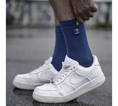 Водонепроницаемые носки DexShell Ultra Thin Crew S (36-38), синий/желтый, DS683NLS