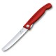 Нож для овощей VICTORINOX SwissClassic, складной, лезвие 11 см с волнистой заточкой, красный