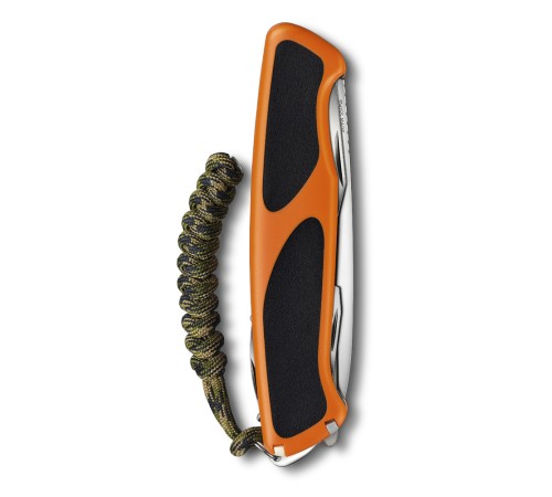 Нож перочинный VICTORINOX RangerGrip 55 SE 2019, 130 мм, 13 фнк, с фиксатором, оранжевый с чёрным