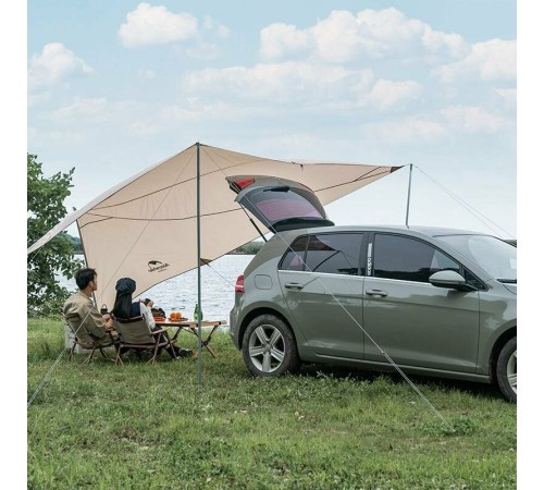 Тент  Naturehike Car Rear Canopy NH21TM001, 590*340 см для кемпинга песочный  (с тремя стойками), 6927595777831