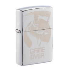 Зажигалка ZIPPO с покрытием Brushed Chrome, латунь/сталь,серебристая, 38x13x57 мм