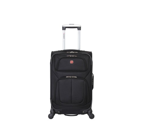 Чемодан WENGER SION, чёрный, полиэстер 750x750D добби, 37x22x60 см, 35 л