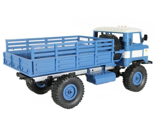 Радиоуправляемая машина MN MODEL ГАЗ-66 грузовая (синяя) 4WD 2.4G 1/16 RTR