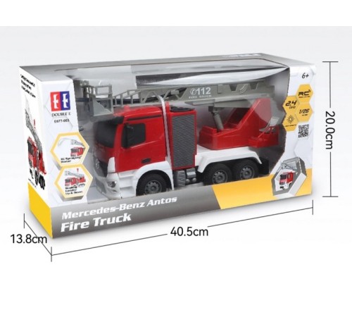 Радиоуправляемая пожарная машина Double Eagle Mercedes-Benz ANTOS 1/26 2.4G брызгает водой RTR