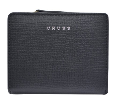 Кошелёк Cross RTC, кожа наппа тиснёная, цвет черный, 11,2 x 9,4 x 2 см