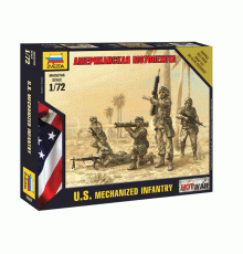 Сборная модель ZVEZDA Американская мотопехота, 1/72