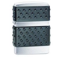 Зажигалка ZIPPO, с покрытием Brushed Chrome, латунь/сталь, серебристая, матовая, 36x12x56 мм