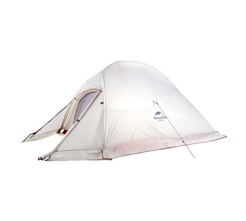 Палатка Naturehike Сloud up 2 20D NH17T001-T двухместная с ковриком, серо-красная, 6927595730560