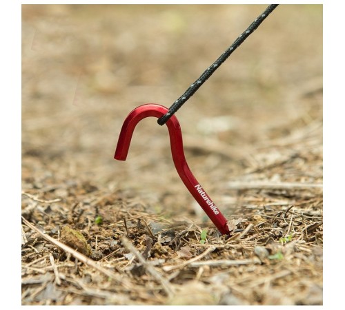 Колышки Naturehike NH17D027-D алюминиевые  для палатки (6 шт.) 17 см, красные, 6927595723371