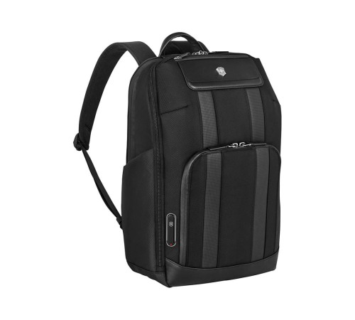 Рюкзак VICTORINOX Architecture Urban2 Deluxe Backpack 15”, черный, полиэстер/кожа, 31x23x46 см, 23 л