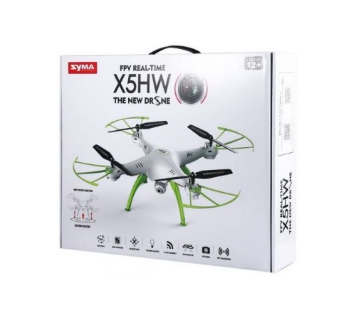 Р/У квадрокоптер Syma X5HW (белый) с FPV трансляцией Wi-Fi, барометр 2.4G RTF