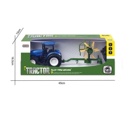 Р/У фермерский трактор Korody с роторной косилкой, мет. кузов 1/24 2.4G 6CH RTR