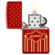 Зажигалка ZIPPO с покрытием Metallic Red, латунь/сталь, красная, 38x13x57 мм