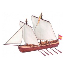 Сборная деревянная модель капитанской шлюпки корабля Artesania Latina SANTISIMA TRINIDAD, 1/50