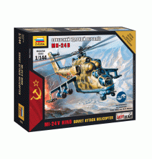 Сборная модель ZVEZDA Советский ударный вертолёт Ми-24В, 1/144