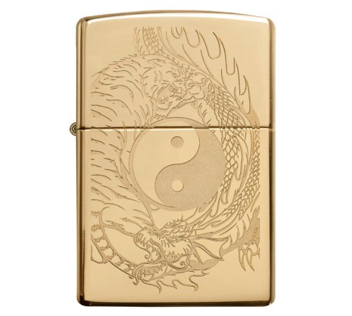Зажигалка ZIPPO Classic с покрытием High Polish Brass, латунь/сталь, золотистая, 38x13x57 мм