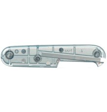 Задняя накладка для ножей VICTORINOX 91 мм, пластиковая, полупрозрачная серебристая