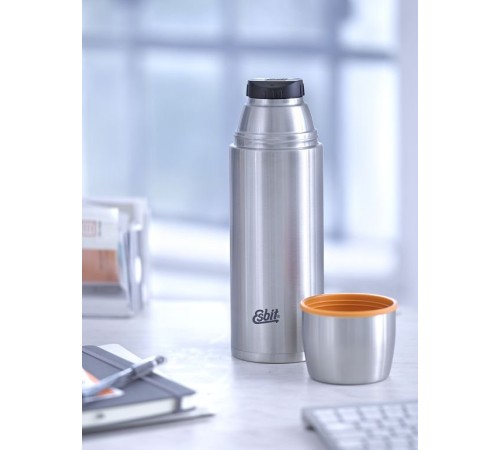Термос Esbit ISO, новый дизайн, cтальной-оранжевый, 1 л, ISO1000ML