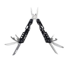 Мультитул Stinger, 105x40 мм, 13 функций, сталь, чёрно-серебристый, в комплекте нейлоновый чехол