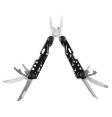 Мультитул Stinger, 105x40 мм, 13 функций, сталь, чёрно-серебристый, в комплекте нейлоновый чехол