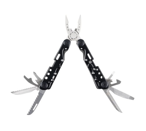 Мультитул Stinger, 105x40 мм, 13 функций, сталь, чёрно-серебристый, в комплекте нейлоновый чехол