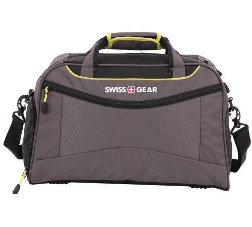 Сумка SWISSGEAR, серый/салатовый, полиэстер 900D, 48х24x30 см, 35 л