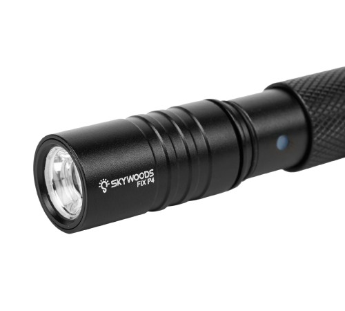 Фонарь-ручка SKYWOODS PENLIGHT FIX P4 Short, 350 люмен, фокусировка луча, Type-C