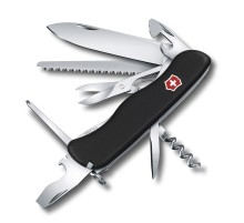 Нож перочинный VICTORINOX Outrider, 111 мм, 14 функций, с фиксатором лезвия, чёрный