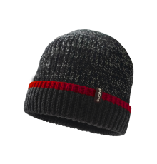 Шапка водонепроницаемая Dexshell Cuffed Beanie, DH353RED черная с красной полоской, размер L/XL, DH353REDLXL