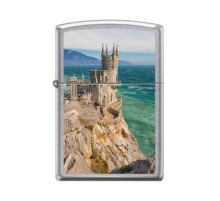 Зажигалка ZIPPO Ласточкино гнездо с покрытием Street Chrome™, латунь/сталь, серебристая, 38x13x57 мм